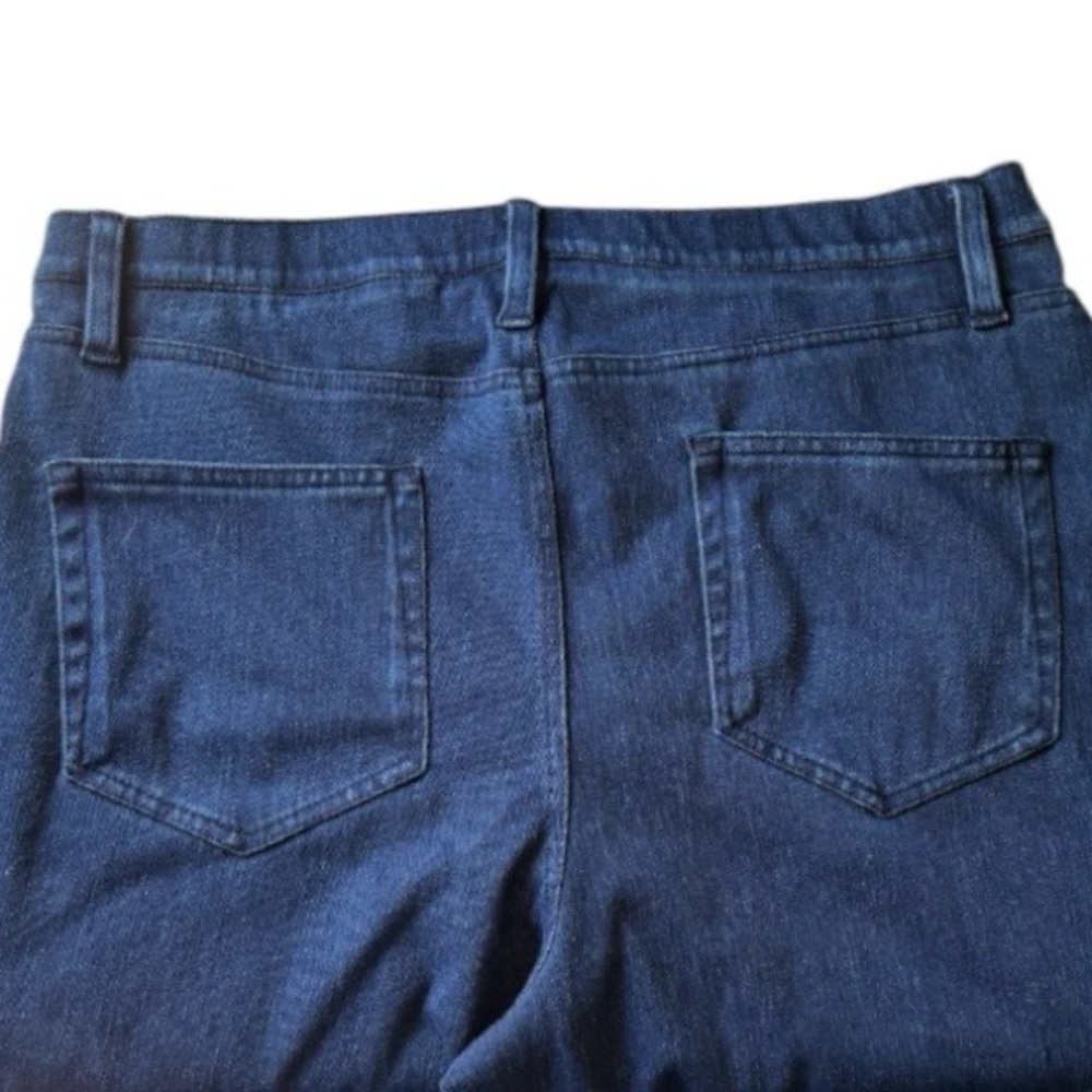 LANDSEND NWOT Women’s R Sport Knit High Waisted Wide Leg Stretch Denim Pants - Picture 6 of 6